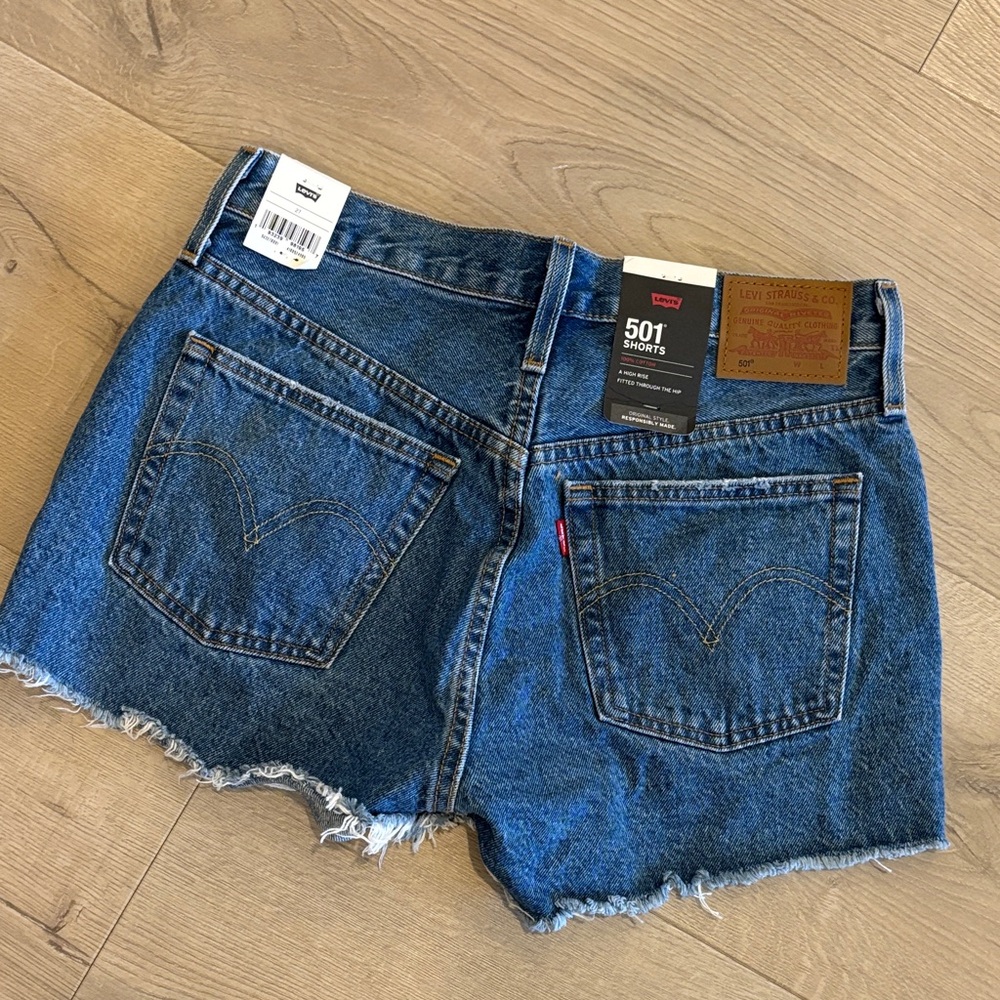 Levi's Women's Dark Blue Jean Shorts